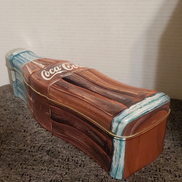 Vintage Coca Cola Coke Bottle Collectible Metal Tin - Picture 5 of 5